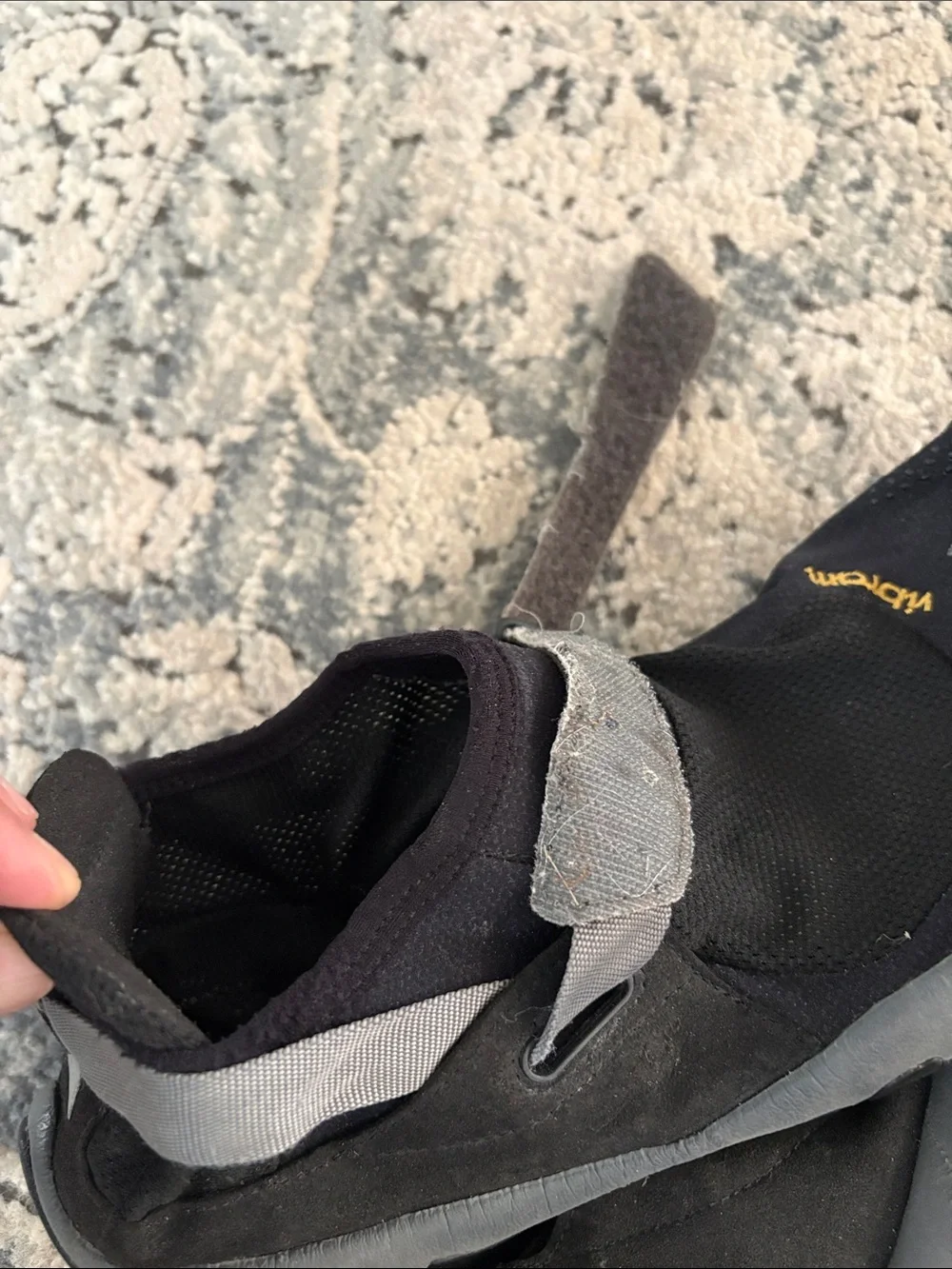 Vibram FiveFingers Black with Yellow Logo Toe Shoes